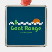 Goat Range Provinciale Park Retro Metalen Ornament (Voorkant)
