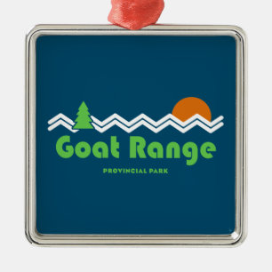 Goat Range Provinciale Park Retro Metalen Ornament