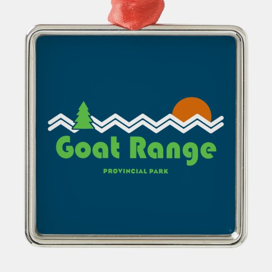 Goat Range Provinciale Park Retro Metalen Ornament (Voorkant)