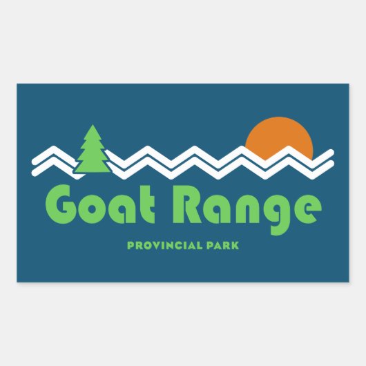 Goat Range Provinciale Park Retro Rechthoekige Sticker (Voorkant)
