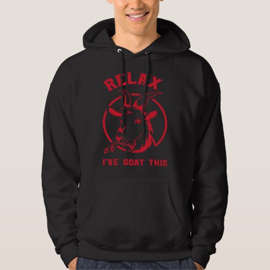 Goat Relax  I ve This Zoo Animals Humor Hoodie (Voorkant)