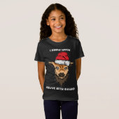 Goat Santa Hat Christmas Pyjama Funny Boerderij An T-shirt (Voorkant volledig)
