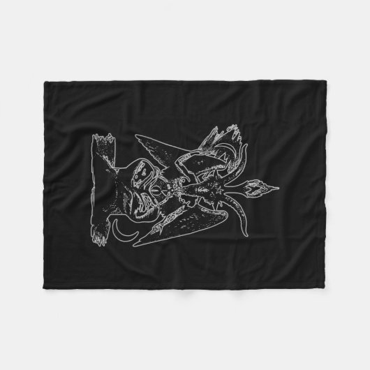 Goat Satan Black Magic Lucifer Occult Gift Fleece Deken (Voorkant (Horizontaal))