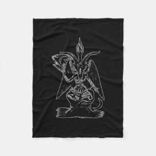 Goat Satan Black Magic Lucifer Occult Gift Fleece Deken