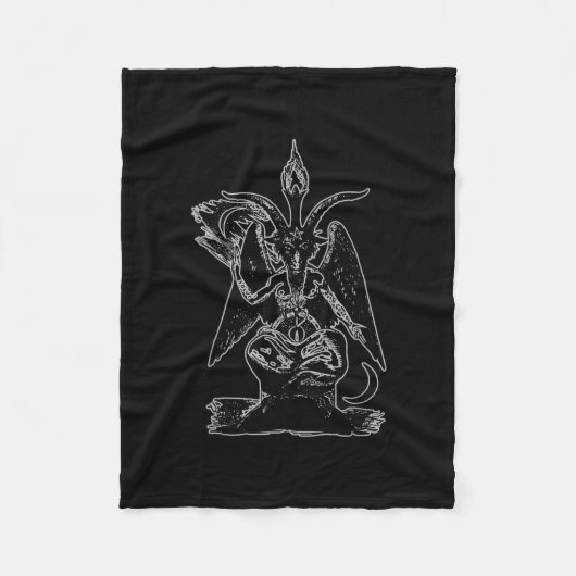 Goat Satan Black Magic Lucifer Occult Gift Fleece Deken (Voorkant)