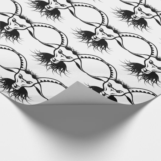 Goat Satan Devil Evil Vector Cadeaupapier (Hoek)