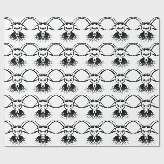 Goat Satan Devil Evil Vector Cadeaupapier (Vlak)