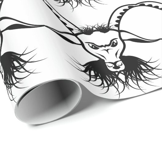 Goat Satan Devil Evil Vector Cadeaupapier (Rol Hoek)