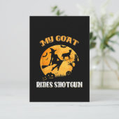 Goat Shotgun Scary Halloween Bedankkaart (Staand voorkant)