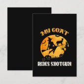 Goat Shotgun Scary Halloween Bedankkaart (Voorkant / Achterkant)