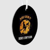 Goat Shotgun Scary Halloween Ornament (voorkant)