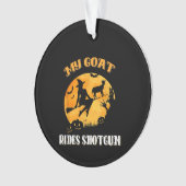Goat Shotgun Scary Halloween Ornament (voorkant)