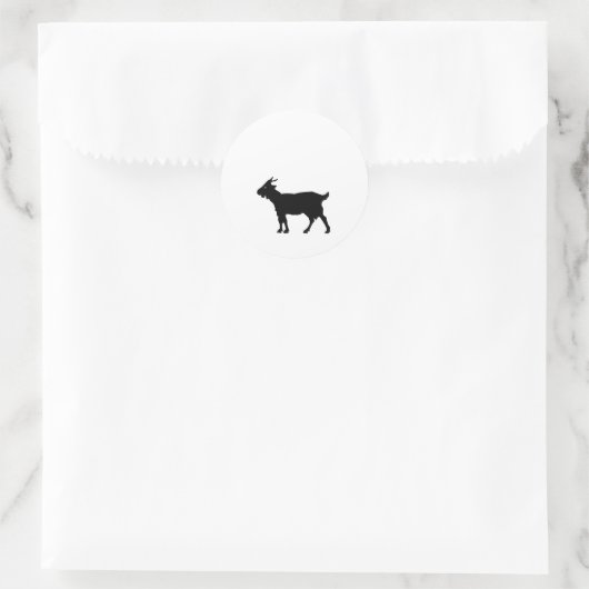 Goat Silhouette Ronde Sticker (Tas)