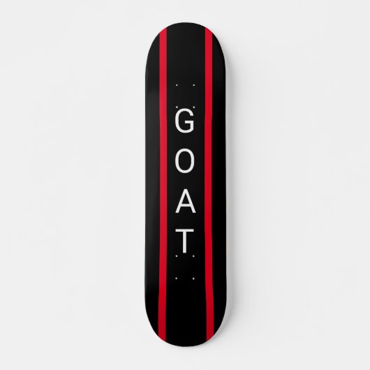 "GOAT"-skateboard, zwart en rood, aanpasbaar Persoonlijk Skateboard (Voorkant)