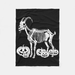 Goat Skeleton Verjaardag Halloween Mannen Vrouwen  Fleece Deken
