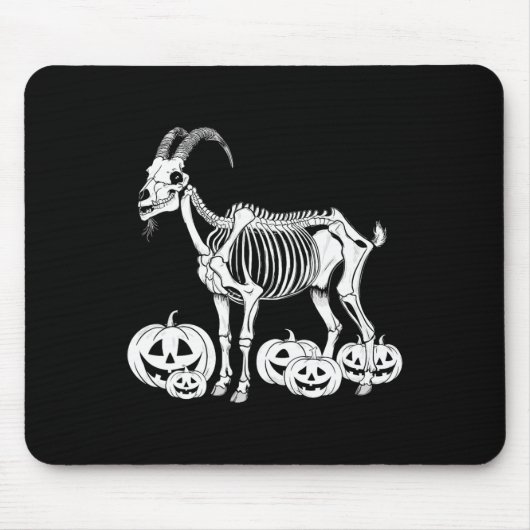 Goat Skeleton Verjaardag Halloween Mannen Vrouwen  Muismat (Voorkant)