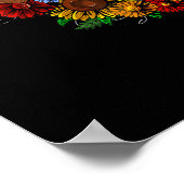 Goat Skull Psychedelic Sunflower Poster (Hoek)