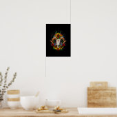 Goat Skull Psychedelic Sunflower Poster (Keuken)
