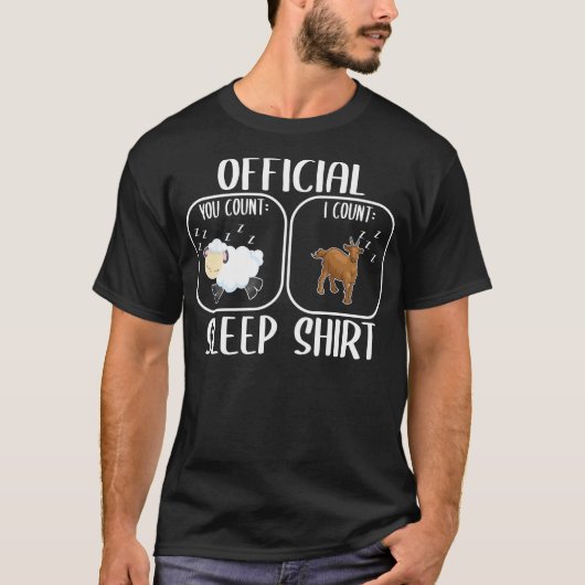 Goat Sleepshirt Counting Sheep T-shirt (Voorkant)