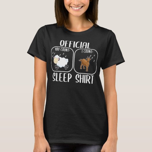 Goat Sleepshirt Counting Sheep T-shirt (Voorkant)