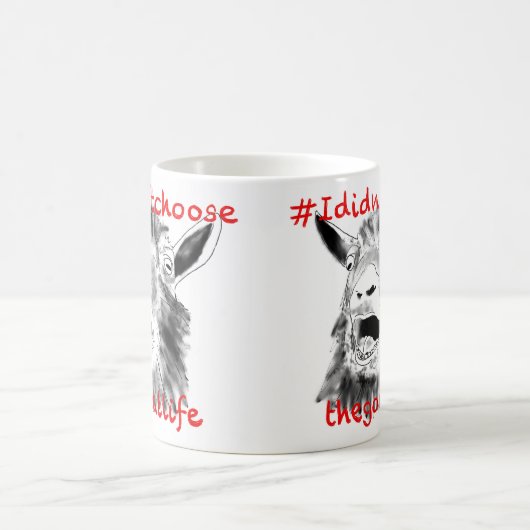 Goat Slogan Funny Screaming Boerderij Animal Art Q Koffiemok (Center)