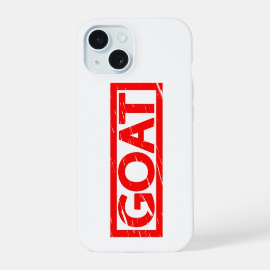 GOAT Stamp iPhone 15 Case (Achterkant)