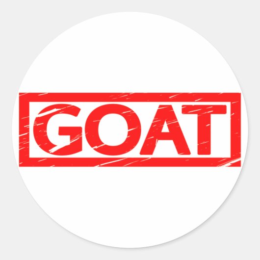GOAT Stamp Ronde Sticker (Voorkant)
