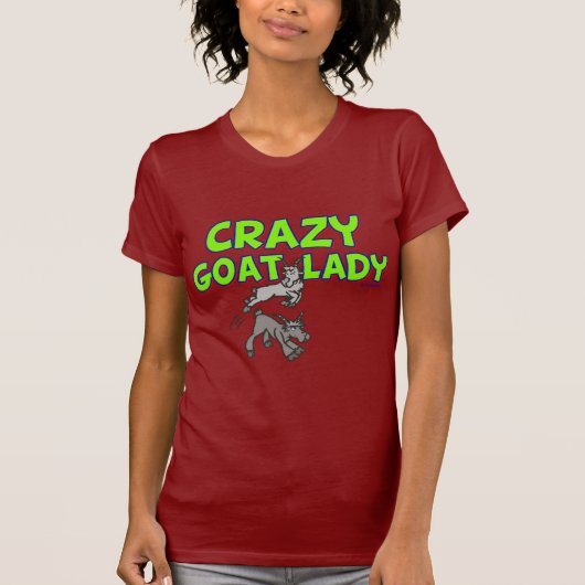 Goat T-shirt Crazy Goat Lady 5 (Voorkant)