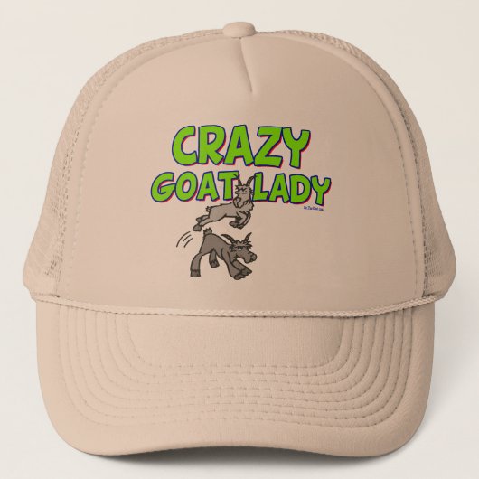 Goat T-shirt Crazy Goat Lady 5 Trucker Pet (Voorkant)
