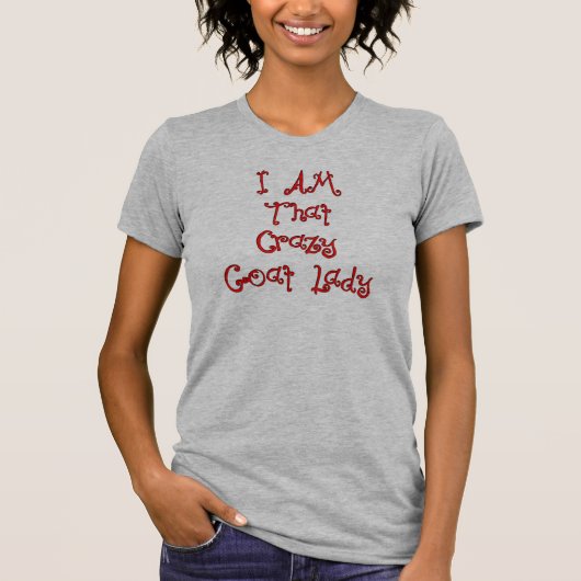 Goat T-shirt van Bella Crazy Goat Lady cadeau voor (Voorkant)