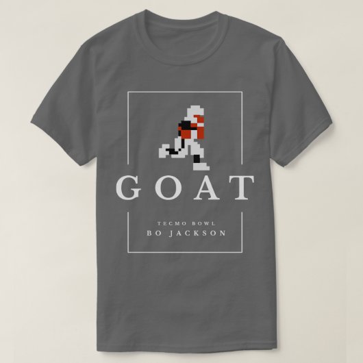 GOAT Tecmo Bowl Bo Jackson T-shirt (Design voorkant)