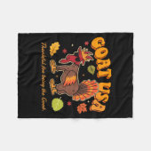 Goat Usa Thankful For Being The Goat Funny Thanksg Fleece Deken (Voorkant (Horizontaal))