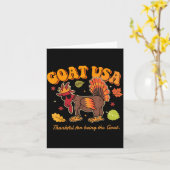 Goat Usa Thankful For Being The Goat Funny Thanksg Kaart (Gele Bloem)