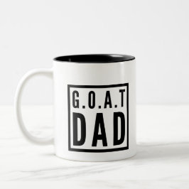 GOAT-vader - het beste van alle tijd Tweekleurige Koffiemok