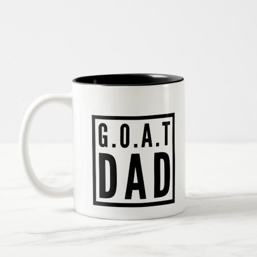GOAT-vader - het beste van alle tijd Tweekleurige Koffiemok (Links)