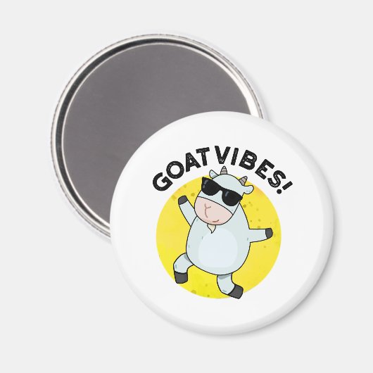 Goat Vibes Funny Animal Pun Magneet (Voorkant / Achterkant)
