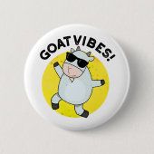 Goat Vibes Funny Animal Pun Ronde Button 5,7 Cm (Voorkant)