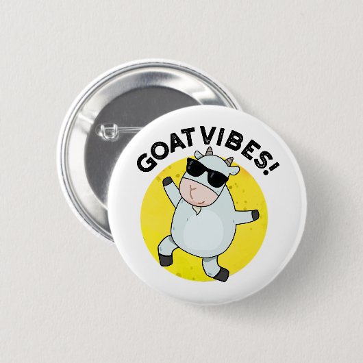 Goat Vibes Funny Animal Pun  Ronde Button 5,7 Cm (Voorkant /achterkant)