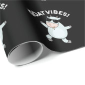 Goat Vibes Funny Good Vibes Animal Pun Dark BG Cadeaupapier (Rol Hoek)