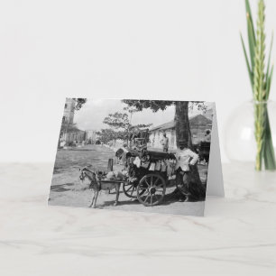 Goat Wagon Peddler, Cuba: 1920 Kaart