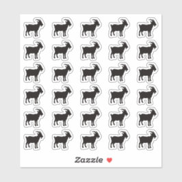 Goat Wedding Place Card Food Meal Menu Choice Sticker