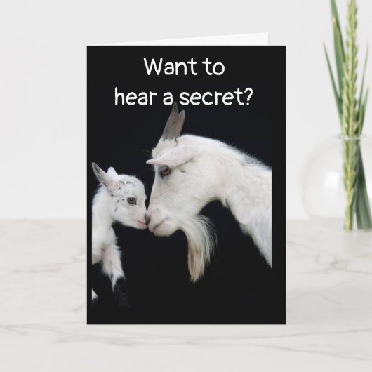 GOAT WEET HOE "OUD" JE "MAAR" ZAL NIET ZEGGEN KAART (Voorkant)