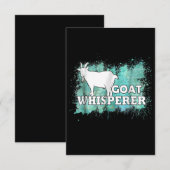 Goat Whisperer Goats Farmer Informatiekaartje (Voorkant / Achterkant)