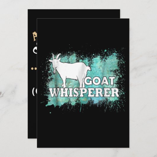 Goat Whisperer Goats Farmer Kaart (Voorkant / Achterkant)