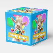 Goat with Party Blowers Bedankdoosjes (Voorkant Zijde)