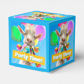 Goat with Party Blowers Bedankdoosjes (Achterkant)