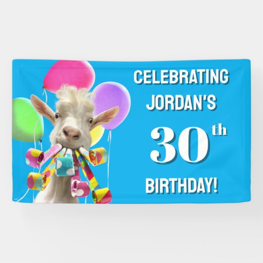 Goat with Party Blowers Spandoek (Horizontaal)