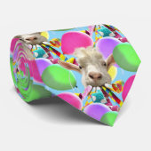 Goat with Party Blowers Stropdas (Opgerold)