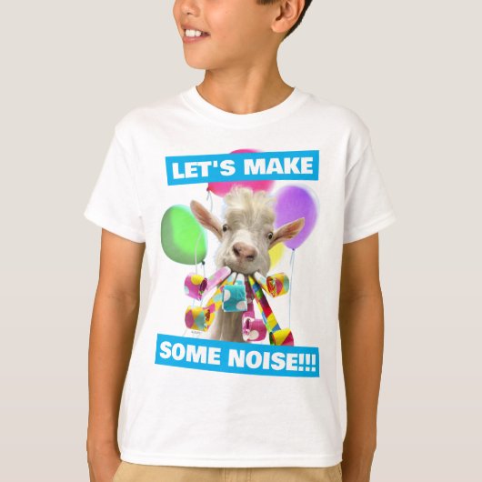 Goat with Party Blowers T-shirt (Voorkant)