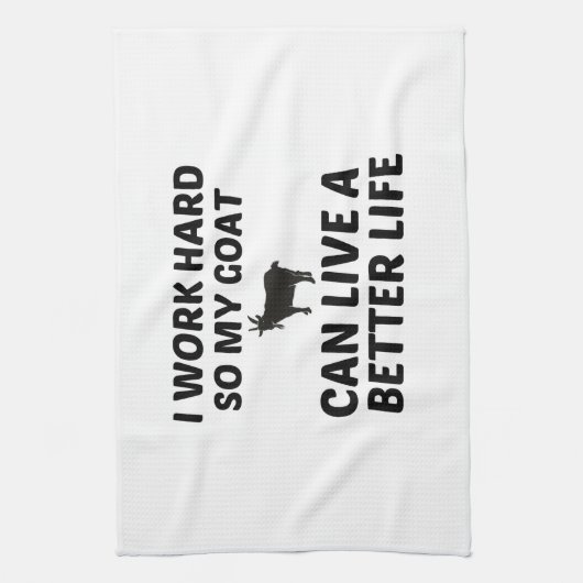 GOAT WORK BETTER LIFE THEEDOEK (Verticaal)